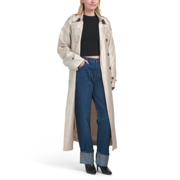 BERNARDO Champagne Trench Coat - Picture 1 of 2